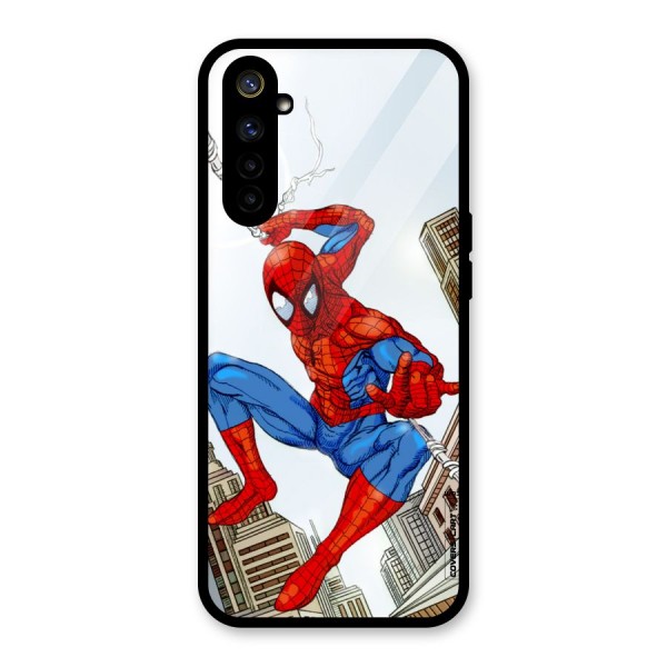 Comic Spider Man Glass Back Case for Realme 6