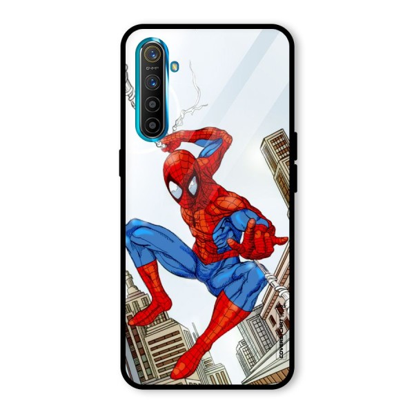 Comic Spider Man Glass Back Case for Realme XT