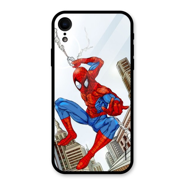 Comic Spider Man Glass Back Case for XR