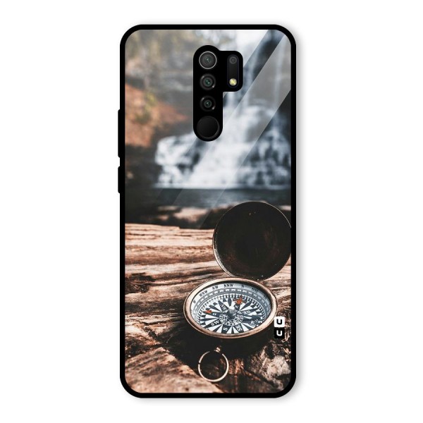 Compass Travel Glass Back Case for Redmi 9 Prime