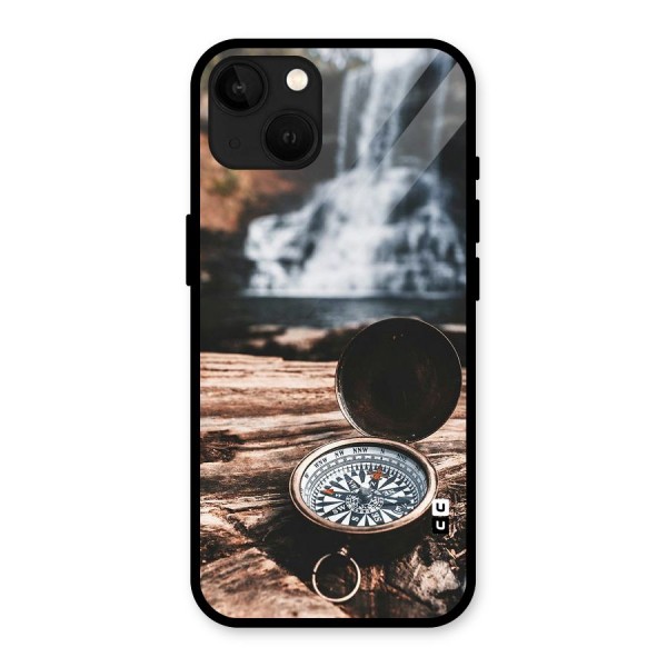 Compass Travel Glass Back Case for iPhone 13