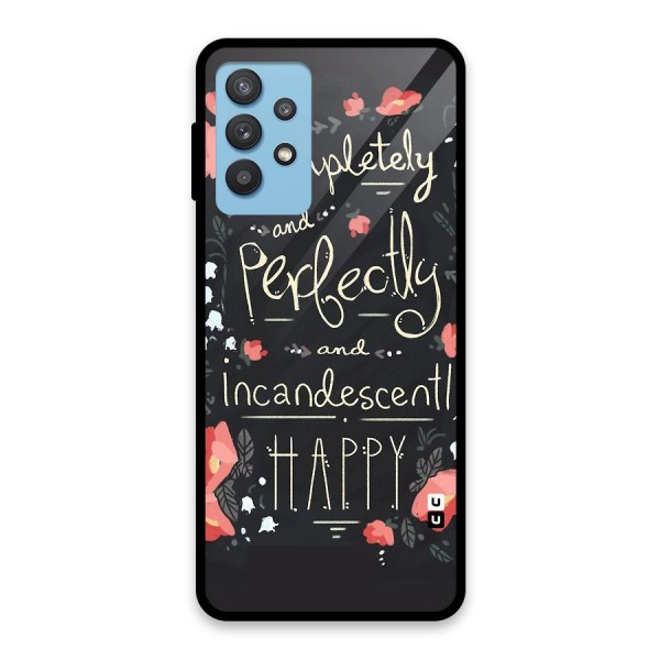 Completely Happy Glass Back Case for Galaxy M32 5G