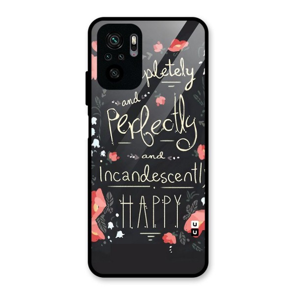 Completely Happy Glass Back Case for Redmi Note 10