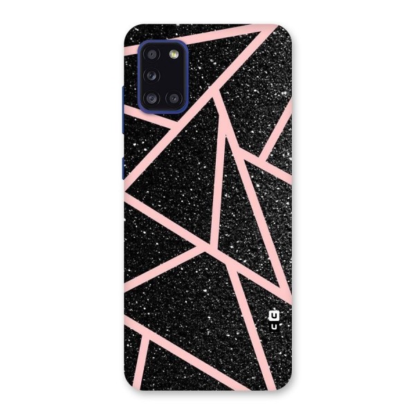 Concrete Black Pink Stripes Back Case for Galaxy A31