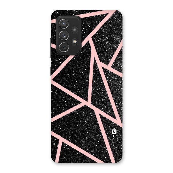 Concrete Black Pink Stripes Back Case for Galaxy A72