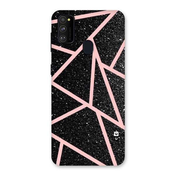 Concrete Black Pink Stripes Back Case for Galaxy M21