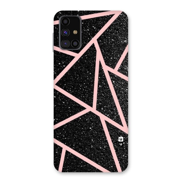 Concrete Black Pink Stripes Back Case for Galaxy M31s