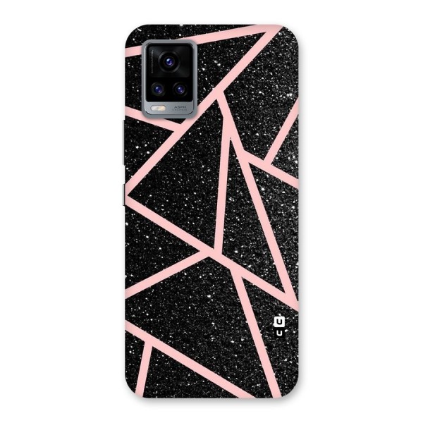 Concrete Black Pink Stripes Back Case for Vivo V20