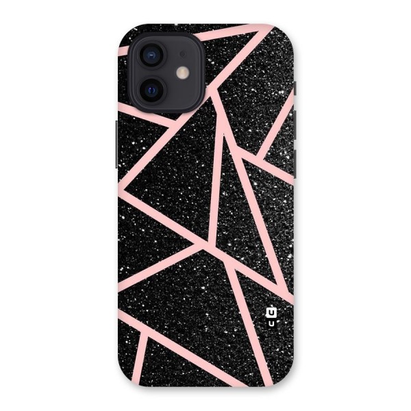 Concrete Black Pink Stripes Back Case for iPhone 12