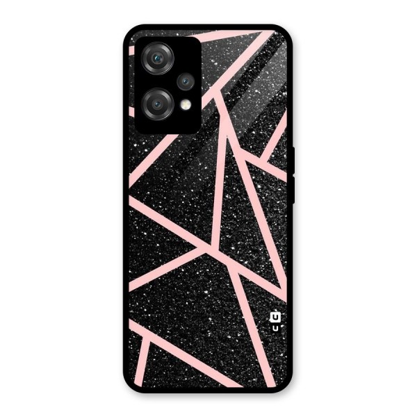 Concrete Black Pink Stripes Glass Back Case for OnePlus Nord CE 2 Lite 5G