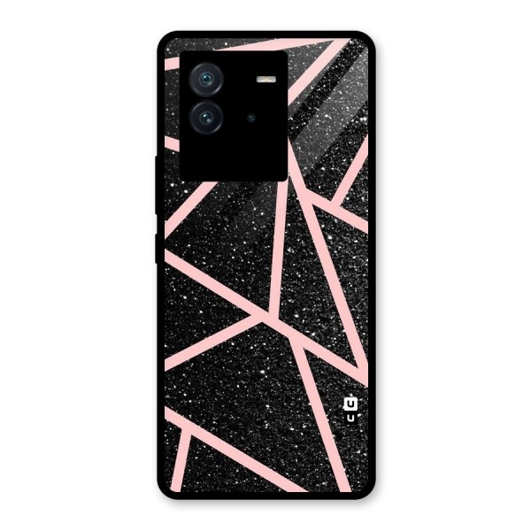 Concrete Black Pink Stripes Glass Back Case for Vivo iQOO Neo 6 5G