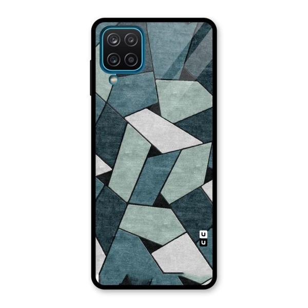 Concrete Green Abstract Glass Back Case for Galaxy A12