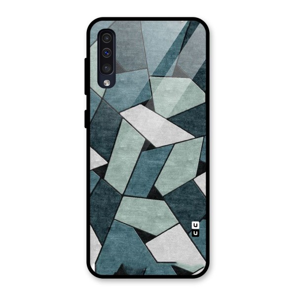 Concrete Green Abstract Glass Back Case for Galaxy A50s