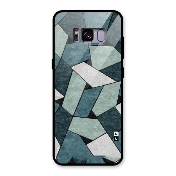 Concrete Green Abstract Glass Back Case for Galaxy S8