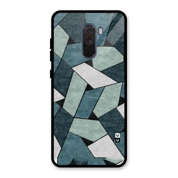 Concrete Green Abstract Glass Back Case for Poco F1