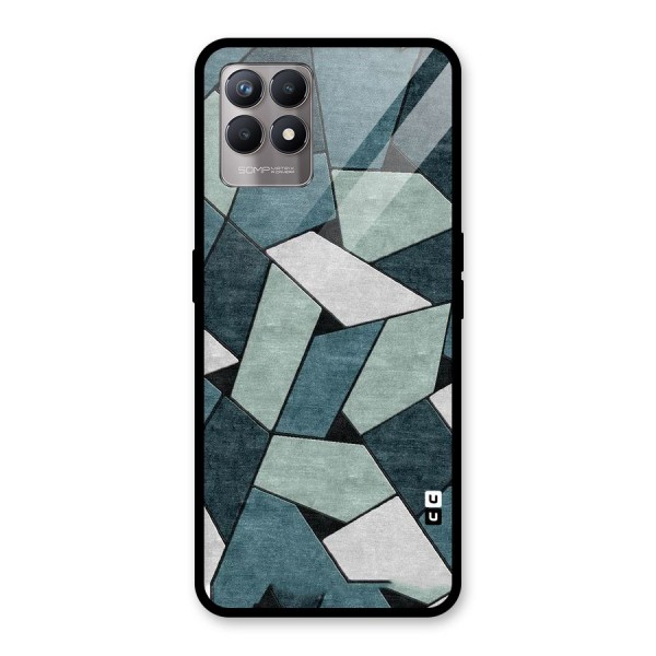 Concrete Green Abstract Glass Back Case for Realme 8i