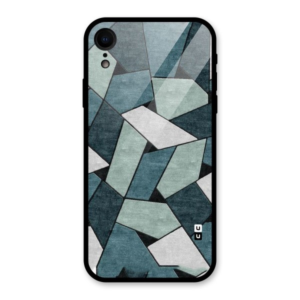 Concrete Green Abstract Glass Back Case for XR