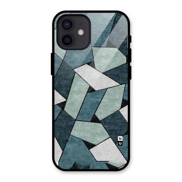 Concrete Green Abstract Glass Back Case for iPhone 12