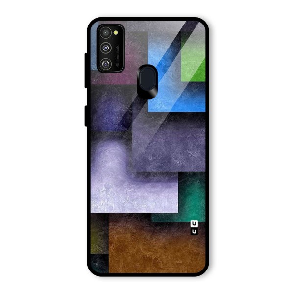 Concrete Squares Glass Back Case for Galaxy M21