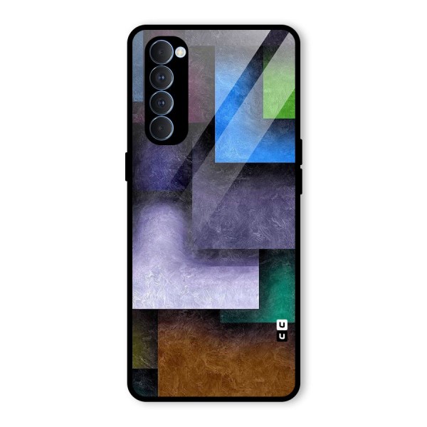 Concrete Squares Glass Back Case for Oppo Reno4 Pro