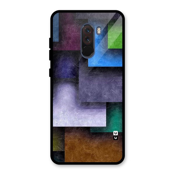 Concrete Squares Glass Back Case for Poco F1