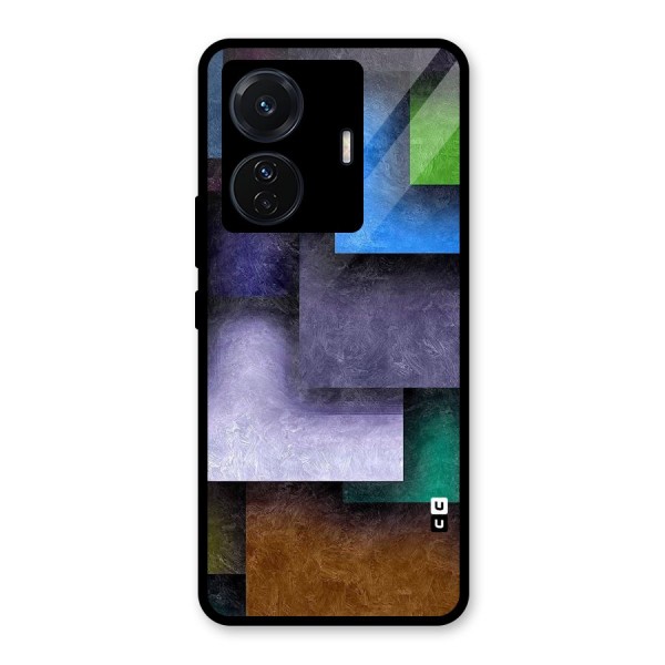 Concrete Squares Glass Back Case for Vivo T1 Pro