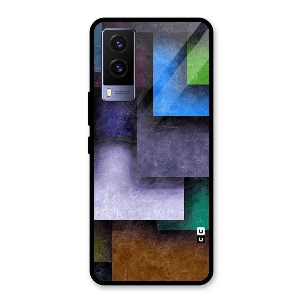 Concrete Squares Glass Back Case for Vivo V21e 5G