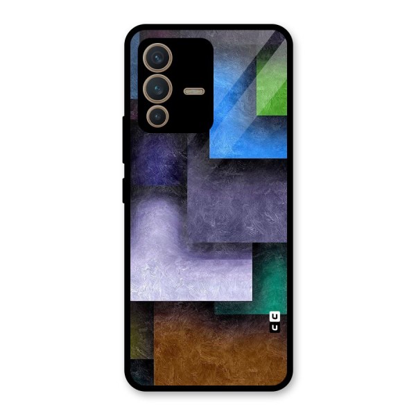 Concrete Squares Glass Back Case for Vivo V23 5G