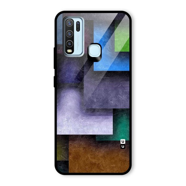 Concrete Squares Glass Back Case for Vivo Y30