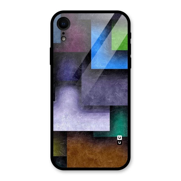 Concrete Squares Glass Back Case for XR