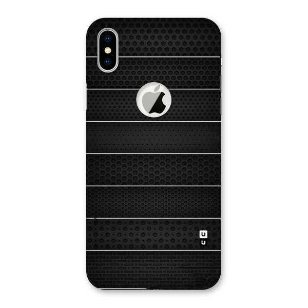 Concrete Stripes Back Case for iPhone XS Logo Cut