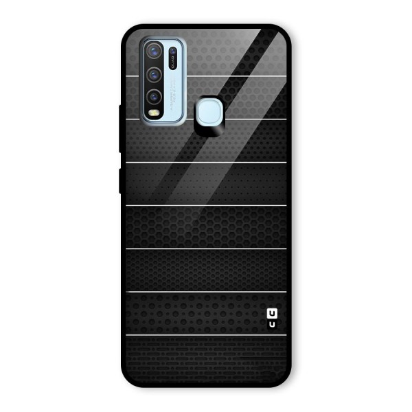 Concrete Stripes Glass Back Case for Vivo Y30