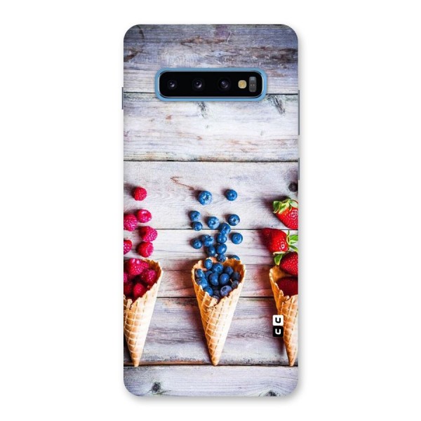 Cone Fruits Design Back Case for Galaxy S10 Plus