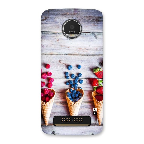 Cone Fruits Design Back Case for Moto Z Play