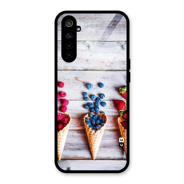 Cone Fruits Design Glass Back Case for Realme 6