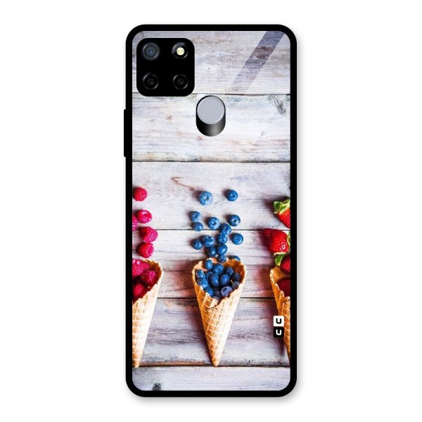 Cone Fruits Design Glass Back Case for Realme C15