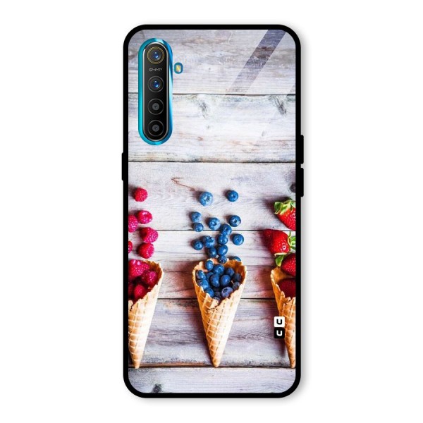 Cone Fruits Design Glass Back Case for Realme XT