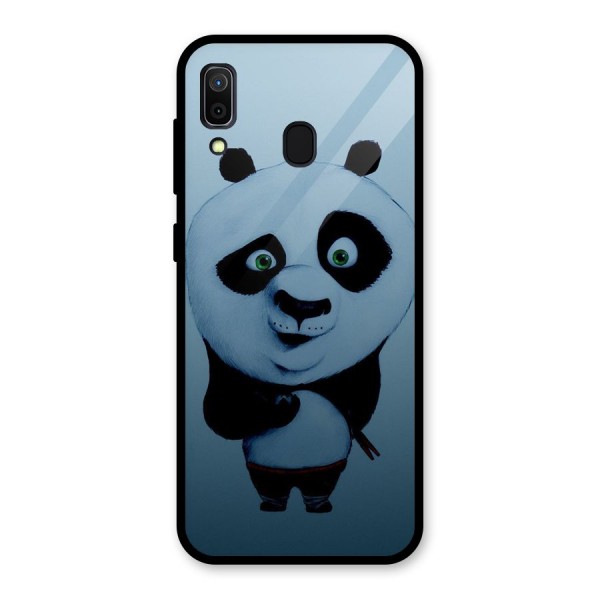 Confused Cute Panda Glass Back Case for Galaxy A30