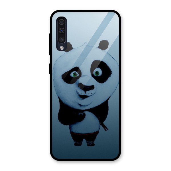 Confused Cute Panda Glass Back Case for Galaxy A50s