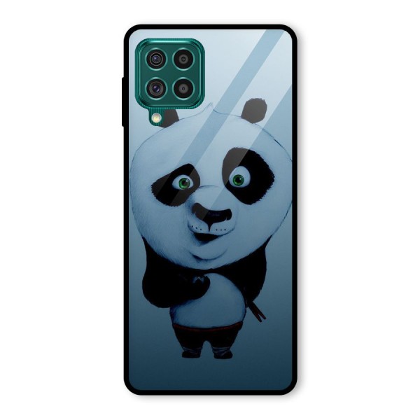 Confused Cute Panda Glass Back Case for Galaxy F62