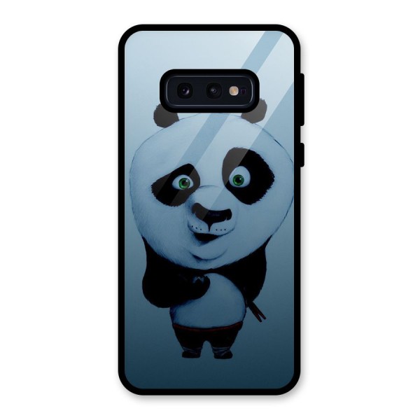 Confused Cute Panda Glass Back Case for Galaxy S10e