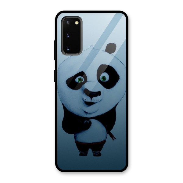 Confused Cute Panda Glass Back Case for Galaxy S20