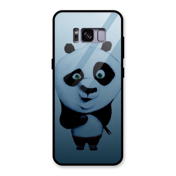 Confused Cute Panda Glass Back Case for Galaxy S8