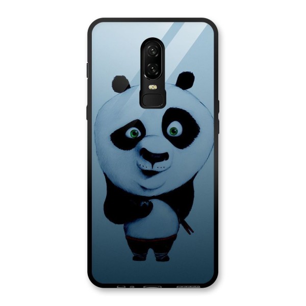 Confused Cute Panda Glass Back Case for OnePlus 6