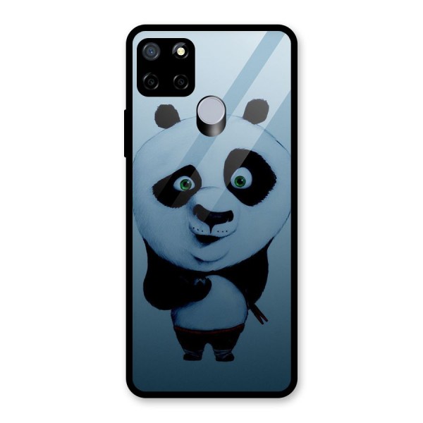 Confused Cute Panda Glass Back Case for Realme C15