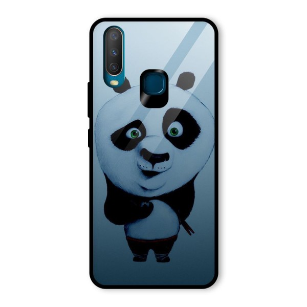 Confused Cute Panda Glass Back Case for Vivo Y12