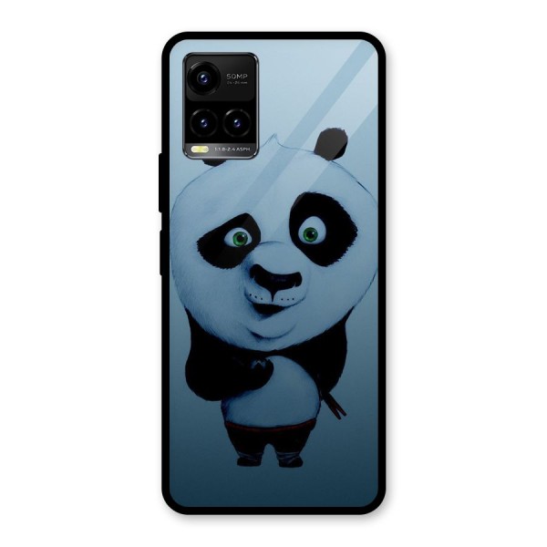 Confused Cute Panda Glass Back Case for Vivo Y21A