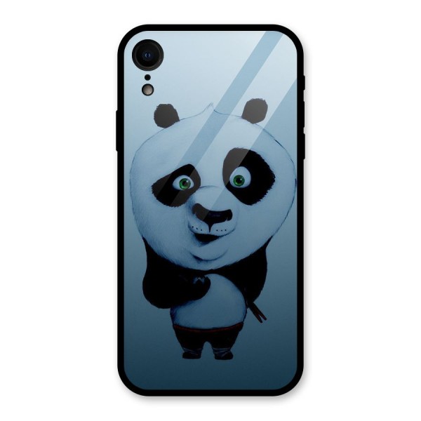 Confused Cute Panda Glass Back Case for XR