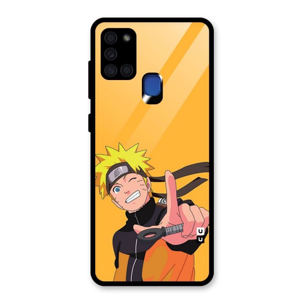 Cool Aesthetic Naruto Glass Back Case for Galaxy A21s