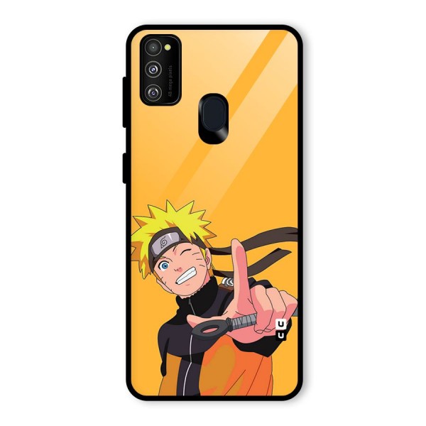 Cool Aesthetic Naruto Glass Back Case for Galaxy M21